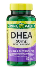 Spring Valley DHEA Tablets, 50 mg, 50 Tablets VitalLocks & Wellness