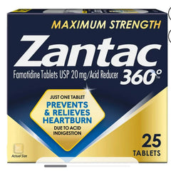 Zantac 360 Maximum Strength, Heartburn Prevention and Relief Tablets VitalLocks & Wellness